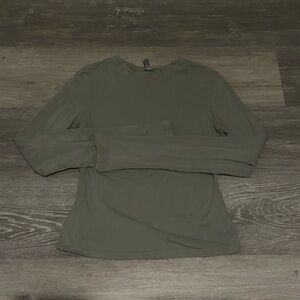 Green Long Sleeve Women's Top